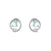 Aretes Cósmicos de Saturno para Mujer, Aretes de Moda con Circonitas, Estilo Coreano, Populares entre Estudiantes y Personas que Van al Trabajo, Selección de Influencers