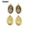 WT-MN988 Personalidad Moda Ovalada Clásico Europeo y Americano Retro Religioso Colgante Cadena Regalo para Amigos Joyería
