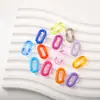 11*20mm Hebilla de Cadena Biselada de Acrílico Color Sólido Anillo Abierto Accesorios para Joyería DIY Accesorios para Cadena de Bolsos y Gafas