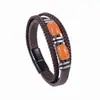 Pulsera Ojo de Tigre de Venta Caliente Transfronteriza Europea y Americana Pulsera Tejida Multicapa para Hombre Pulsera con Hebilla Magnética de Acero Inoxidable Joyería Vintage