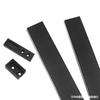 Aleación de Aluminio Negra Cuadrada Barra Colgante para Armario Engrosada Minimalista Pequeño Cuadrado Soporte de Brida para Barra de Ropa Soporte para Tubo de Ropa Barra de Ropa