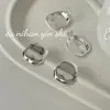 Pendientes Ovalados Brillantes de Plata de Ley S925 Sin Piedras para Mujer Estilo Ins Normcore Versátiles de Moda Diseño de Nicho Pendientes con Textura
