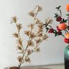 Materiais Florais para Véspera de Ano Novo Transfronteiriços, Eucalipto, Pequenas Frutas Vermelhas, Flores Artificiais Douradas para Festas de Natal e Ano Novo