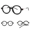 Gafas de Lectura Retro con Montura Negra para Mujeres de Mediana Edad y Mayores Montura Redonda de Moda Montura Gruesa Protección Ocular Anti-Luz Azul Alta Definición Gafas de Lectura