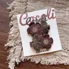 Novo Estilo Coreano Infantil Outono Inicial Flor de Lã Crochê à Mão Presilha de Cabelo Meninas Simples Adulto Par de Faixa de Cabeça Escura