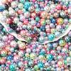 Perlas de Imitación No Porosas ABS Más Vendidas de Amazon, Perlas Redondas de Imitación Multicolor, Accesorios Sueltos de Perlas de Imitación Multitamaño para Joyería DIY
