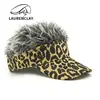 Sombreros Originales para Hombres, Sombreros tipo Peluca con Estampado de Leopardo Personalizados, Gorras de Béisbol Estilo Streetwear Europeo y Americano para Mujeres, Gorras de Béisbol Versátiles e Informales para Celebridades de Internet
