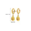 Item popular transfronteiriço: Brincos Pendentes em Aço Inoxidável Banhado a Ouro 18K com Estrelas de Zircônia, Lua e Estrela de Oito Pontas para Mulheres