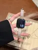 Correa de Metal de Cobre Puro con Circonita de Diamante Completa Adecuada para Apple Watch iWatch Décima Segunda Generación 11/10