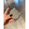 Espejo pequeño de gato de dibujos animados, espejo cosmético portátil de diamantes, espejo plegable mini de alta definición, venta directa de fábrica de comercio exterior transfronterizo