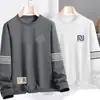 Envio RápidoMoletom Estampado com Gola Redonda Masculino, Novo Pulôver de Manga Longa Solto para Primavera/Outono, Camisa Básica Casual Fashion, Tendência
