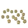 Base de Flor de Estrella de Cinco Puntas Dorada, Accesorios Colgantes de Pulsera con Base de Flor de Cinco Pétalos, Piezas de Accesorios DIY