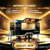 Food truck callejero, carrito de café móvil de moda, carrito de comida multiusos para turismo y eventos culturales