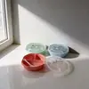 Lancheira Compartimentada, Lancheira de Plástico, Micro-ondas, Padrão de Desenho Animado, Três Compartimentos Selados Louça Infantil