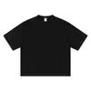 2026 Verão Estilo Americano Marca Jovem Tendência Algodão Puro Pesado Gola Alta Manga Curta Solta Camiseta Tendência para Homens Exclusivo Transfronteiriço