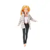 E-commerce Transfronteiriço Vestido para Boneca Barbie de 11 Polegadas 30cm Roupa Externa Pequena e Cheirosa Roupa Externa de Lã Calça de Couro Pronta para Venda