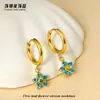 Collar de Acero Inoxidable de Trébol de Cinco Hojas de Colores con Circonita para Mujer con Diamantes, Collar de Clavícula de Lujo Ligero de Nicho de Gama Alta para la Costa