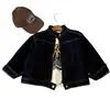 Jaqueta jeans infantil primavera e outono nova jaqueta jeans infantil da moda com gola alta para crianças pequenas e médias estilo coreano moda jaqueta jeans bonita