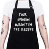 Delantal de poliéster con cuello halter y letras, ropa de trabajo para restaurante, delantal de cocina para el hogar, venta al por mayor, personalizado, gran oferta transfronteriza de Amazon