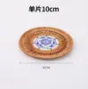 Porta-copos de Rattan Tecido Vietnamita de Outono, Tapetes de Chá, Suportes para Bule, Almofadas Térmicas para Bandejas de Chá, Acessórios para Conjunto de Chá, Tapetes de Rattan, Porta-copos Estilo Chinês