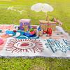 Esterilla de picnic estilo ins, manta para acampar al aire libre, mantel, manta para el almuerzo, funda de alfombra, toalla para sofá, esterilla de picnic para césped