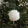 Bolas de Natal de Espuma, Decorações Coloridas de Pétalas, Pingentes de Árvore de Natal com Pó Pegajoso, Acessórios de Decoração de Atmosfera, Suprimentos Decorativos