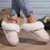 Pantuflas de Algodón Antideslizantes, Pantuflas de Moda, Pantuflas Transfronterizas, Pantuflas Sencillas para Mujer, Pantuflas Peludas de Moda Populares, Pantuflas para el Hogar con Ribete de Piel