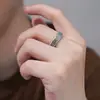 Anillo de Moda Trendy Chapado en Plata con Mantra de Seis Palabras, Diseño Clásico, Anillo Vintage Desgastado para Dedo Índice de Hombre, Venta Directa del Fabricante