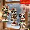 Decoraciones Navideñas, Regalos para Niños, Decoraciones Navideñas, Gato y Perro Taza 2D Planos de Acrílico Colgantes