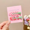 Grampo de cabelo elegante com bolinhas estilo coreano para franja, presilha lateral floral de luxo leve, acessório de cabelo tipo bobby pin