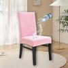 1 funda de silla elástica de lana de maíz impermeable, desmontable y lavable, adecuada para familias, restaurantes y banquetes.
