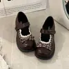 Sapatos Mary Jane macios e fofos para mulheres, novo estilo outono 2026, sapatos baixos que aumentam a altura, delicados e adequados para combinar com saias, mocassins