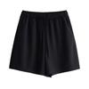 Shorts Casuais Slim com Cordão de Seda Tangge Seda de Amora Modal Calças Retas Versáteis Femininas