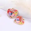 Colgante de aleación de resina con forma de corazón de melocotón para collar pulsera DIY colgante de comercio exterior popular accesorios de joyería colgante para bolso coche