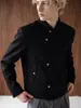 Jaqueta Masculina ARES com Botão Oblíquo e Zíper, Gola Desconstruída, Roupa Externa Masculina, Corte Limpo, Ombro Normal, Curta e Larga, Top de Outono