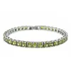 Pulsera de circonita de lujo ligero transfronteriza europea y americana para mujer, popular, versátil y única, pulsera de tenis de fila única colorida de alta gama