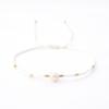 Pulsera de cuentas de arroz de vidrio simple pulsera de cuentas tejida a mano pulsera de perlas vintage naturales al por mayor para mujer
