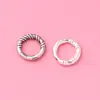 Plata S925 Accesorios para Joyería DIY Círculo Qiankun Nezha Escarchado Retro Círculo Cerrado Accesorios para Pulsera de Círculo Plateado Anillo Plateado