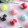 Acrílico Iridescente 3D DIY Feito à Mão Acessórios de Cabelo com Contas Miçangas com Furo Reto DIY Corrente de Celular Chaveiro Acessórios de Corrente para Bolsa