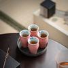Moji Impatiens Powder High Fragrance Tasting Cup Kung Fu Tea Set Cerâmica Fragrance Cup Inner and External Glaze Tea Cup