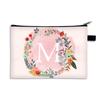 Bolsa Cosmética Estampada a Doble Cara con Letras A- Z Transfronteriza Patrón de Letras Bolsa con Cremallera Bolsa de Muestra Bolsa de Almacenamiento para Viaje