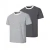 Tiro Real de Camiseta Deportiva Casual Rayada de Secado Rápido Manga Corta para Hombre Estilo Americano Moderno Bloques de Color Especial P19