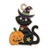Halloween Transfronteiriço Fantasma Caveira Morcego Pingente de Gota de Óleo Acessórios de Joias Brincos DIY Colar Chaveiro Pingente