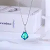 Collar Colgante de Cristal Nuevo Transfronterizo Europeo y Americano Colorido Forma de Gota Taigang Nicho Cadena de Caja Joyería Versátil