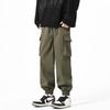 Calças Masculinas Outono 2026 Nova Moda Versátil Calças Casuais Masculinas Compridas Estilo Coreano Soltas Cargo Nove Pontos Calças Jogger
