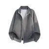 Outono/Inverno 2026 Novo Casaco Casual Masculino Pied-de-Poule Moda Jovem Solto com Capuz Gola Alta Tops Masculinos