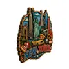 Imanes de Refrigerador de Madera, Souvenirs Turísticos Personalizados, Regalos Culturales y Creativos para Atracciones Turísticas, Fabricantes de Imanes de Comercio Exterior Transfronterizo, Venta al por Mayor