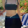 Traje de baño Sexy Estilo Coreano para Mujer Tubo Dividido Vacaciones en la Costa Estilo Ins Tres Piezas Estilo Falda Bikini para Aguas Termales