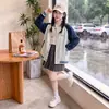 Ropa exterior de primavera y otoño para niñas, nueva y elegante ropa de otoño para niños 2026, chaqueta de béisbol informal para niños mayores
