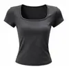 Conjunto de verano para mujer para fitness, shorts deportivos de correr de cintura alta, hot pants ajustados para un look esbelto, pantalones casuales de yoga de tres cuartos